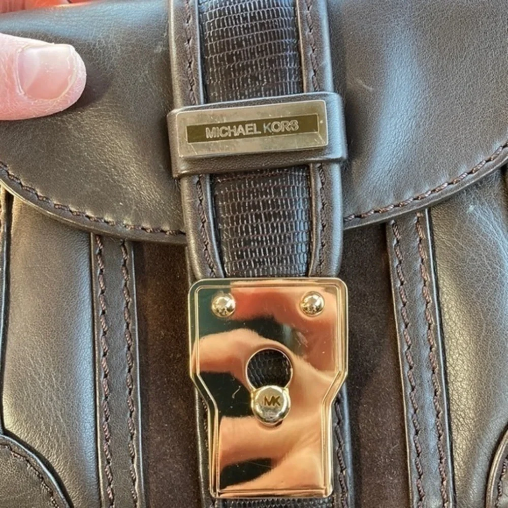 Michael Kors brown leather mini bag